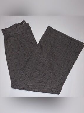 American Eagle Outfitters Gray Plaid Stretch Trousers Size 8